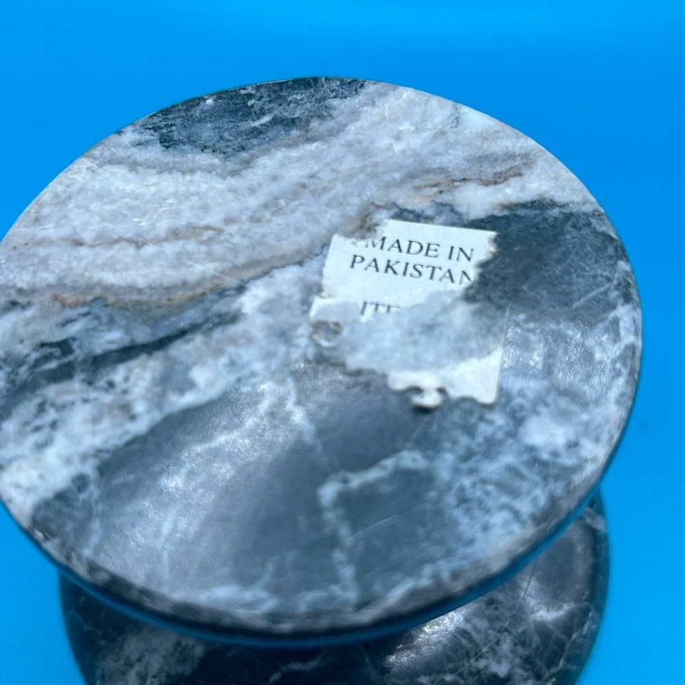 Vintage marble candlestick pillar holder